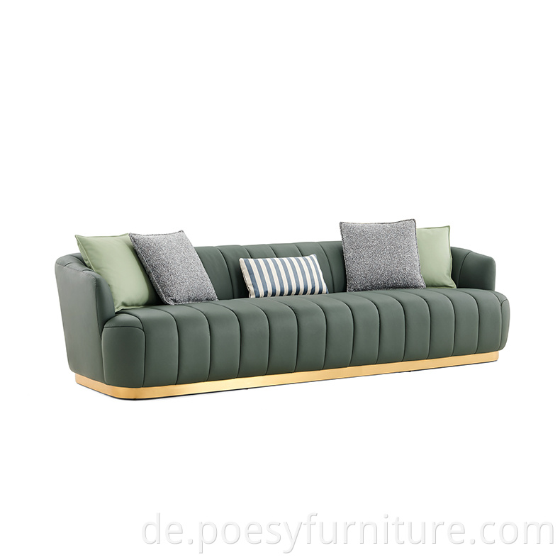 classic sofa with stainless steel base 